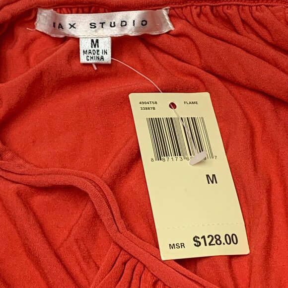 Max Studio Flame Orange Stretch Tank Styled High Waist Maxi Dress - Picture 10 of 11